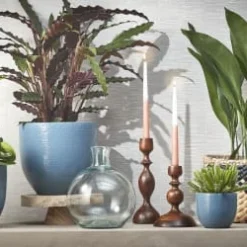 Mica Decorations Bougeoirs Chandelier En Bois De Manguier Brun Foncé H32 -Bougeoirs Soldes Magasin chandelier en bois de manguier brun fonce h32 1