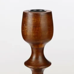 Mica Decorations Bougeoirs Chandelier En Bois De Manguier Brun Foncé H32 -Bougeoirs Soldes Magasin chandelier en bois de manguier brun fonce h32 2