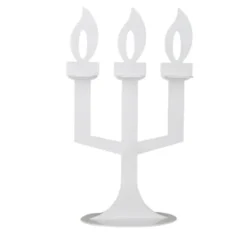 Fenel & Arno Bougeoirs Chandelier En Métal Blanc