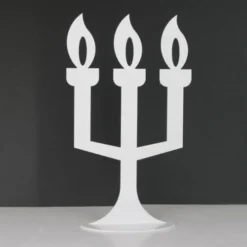 Fenel & Arno Bougeoirs Chandelier En Métal Blanc -Bougeoirs Soldes Magasin chandelier en metal blanc 3