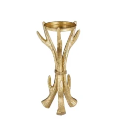 House Of Seasons Bougeoirs Chandelier En Métal Doré H31.5