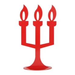 Fenel & Arno Bougeoirs Chandelier En Métal Blanc -Bougeoirs Soldes Magasin chandelier en metal rouge