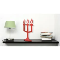 Fenel & Arno Bougeoirs Chandelier En Métal Rouge -Bougeoirs Soldes Magasin chandelier en metal rouge 3