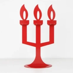 Fenel & Arno Bougeoirs Chandelier En Métal Rouge -Bougeoirs Soldes Magasin chandelier en metal rouge 4