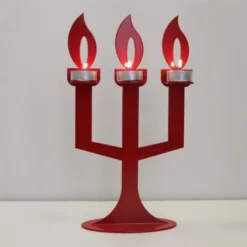 Fenel & Arno Bougeoirs Chandelier En Métal Rouge -Bougeoirs Soldes Magasin chandelier en metal rouge 5