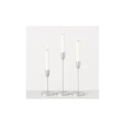 Wadiga Bougeoirs Chandeliers De Table Argentés - Lot De 3 -Bougeoirs Soldes Magasin chandeliers de table argentes lot de 3 2