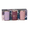 Maisons Du Monde Coffret 3 Bougies En Verre Coloré Rose Violet Et Or 3x45g -Bougeoirs Soldes Magasin coffret 3 bougies en verre colore rose violet et or 3x45g 1000 9 40 227180 1
