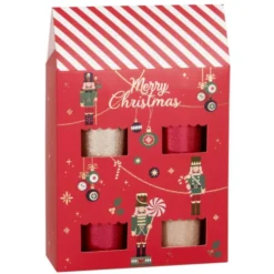 Maisons Du Monde Décorations Lumineuses De Noël Coffret 4 Bougies Noël (45g) En Verre