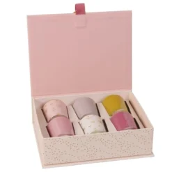 Maisons Du Monde Décorations Lumineuses De Noël Coffret 6 Bougies Lumignons En Verre Motifs Dorés 200g