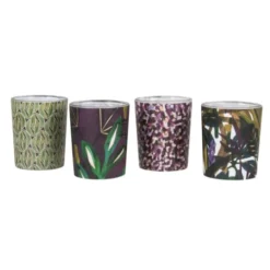 Maisons Du Monde Coffret Bougies Lumignons Parfumées (x4) En Verre Vert, Violet, Doré Et écru 180 G -Bougeoirs Soldes Magasin coffret bougies lumignons parfumees x4 en verre vert violet dore et ecru 180 g 1000 16 32 223277 2