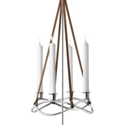 Georg Jensen Bougeoirs Embout Pour Bougeoir Season Métal Argent 26x60x26 Cm