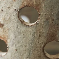 House Doctor Bougeoirs Grand Photophore En Grès Beige -Bougeoirs Soldes Magasin grand photophore en gres beige 2