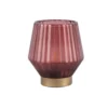 Present Time Bougies Lampe Votive Led Shine Cone S Verre Marron