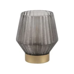 Present Time Bougies Lampe Votive Led Shine Cone S Verre Noir -Bougeoirs Soldes Magasin lampe votive led shine cone s verre noir 2