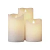 Sirius Lot 3 Bougies LED Cire Flamme Vacillante Télécommande -Bougeoirs Soldes Magasin lot 3 bougies led cire flamme vacillante telecommande
