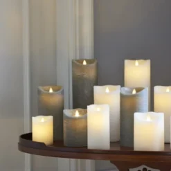 Sirius Lot 3 Bougies LED Cire Flamme Vacillante Télécommande -Bougeoirs Soldes Magasin lot 3 bougies led cire flamme vacillante telecommande 2