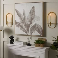 Beliani Lot De 2 Bougeoirs Muraux En Métal Doré -Bougeoirs Soldes Magasin lot de 2 bougeoirs muraux en metal dore 1