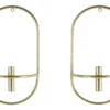 Beliani Lot De 2 Bougeoirs Muraux En Métal Doré -Bougeoirs Soldes Magasin lot de 2 bougeoirs muraux en metal dore