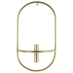 Beliani Lot De 2 Bougeoirs Muraux En Métal Doré -Bougeoirs Soldes Magasin lot de 2 bougeoirs muraux en metal dore 2