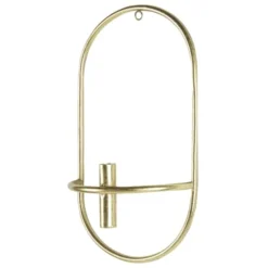 Beliani Lot De 2 Bougeoirs Muraux En Métal Doré -Bougeoirs Soldes Magasin lot de 2 bougeoirs muraux en metal dore 3