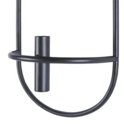 Beliani Lot De 2 Bougeoirs Muraux En Métal Noir -Bougeoirs Soldes Magasin lot de 2 bougeoirs muraux en metal noir 4