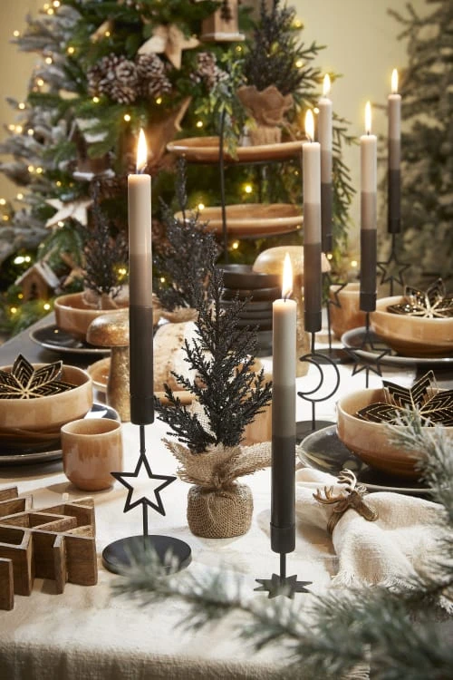 Mica Decorations Lot De 2 Bougies Longue En Stéarine Grises 4 Mica Decorations Lot De 2 Bougies Longue En Stéarine Grises – Image 2