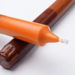 Mica Decorations Lot De 2 Bougies Longue En Stéarine Oranges -Bougeoirs Soldes Magasin lot de 2 bougies longue en stearine oranges 4