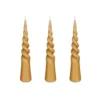 Mica Decorations Lot De 3 Bougies Conique Torsadée En Couleur Brun Clair H25 -Bougeoirs Soldes Magasin lot de 3 bougies conique torsadee en couleur brun clair h25