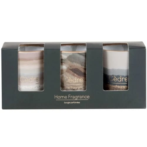 Maisons Du Monde Lot De 3 Bougies Parfumées En Verre Imprimé (3x45g) 3 Maisons Du Monde Lot De 3 Bougies Parfumées En Verre Imprimé (3x45g)