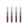 Mica Decorations Lot De 4 Bougies Longue En Stéarine Violettes -Bougeoirs Soldes Magasin lot de 4 bougies longue en stearine violettes