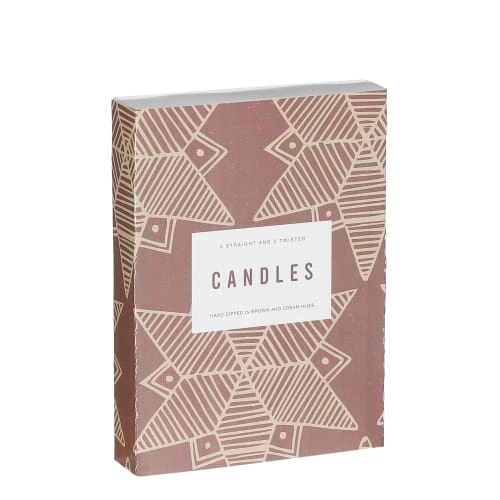 Mica Decorations Lot De 5 Bougies Brun Foncé Et Crème 5 Mica Decorations Lot De 5 Bougies Brun Foncé Et Crème – Image 3