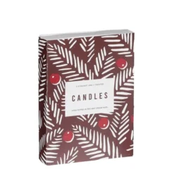 Mica Decorations Lot De 5 Bougies Rouge Et Crème -Bougeoirs Soldes Magasin lot de 5 bougies rouge et creme 2