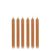 Mica Decorations Lot De 6 Bougies Longue En Stéarine Brun Clair -Bougeoirs Soldes Magasin lot de 6 bougies longue en stearine brun clair