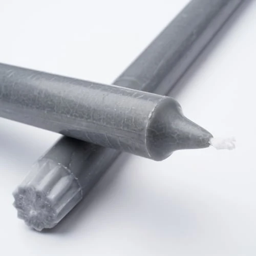 Mica Decorations Lot De 6 Bougies Longue En Stéarine Grises 5 Mica Decorations Lot De 6 Bougies Longue En Stéarine Grises – Image 3