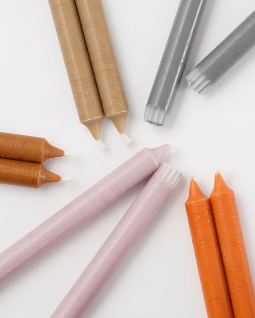 Mica Decorations Lot De 6 Bougies Longue En Stéarine Grises 6 Mica Decorations Lot De 6 Bougies Longue En Stéarine Grises – Image 4