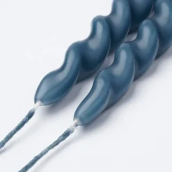 Mica Decorations Lot De 6 Bougies Longue Torsadées Bleues -Bougeoirs Soldes Magasin lot de 6 bougies longue torsadees bleues 2