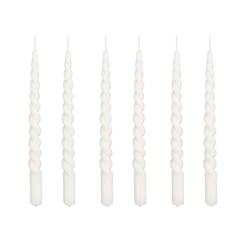 Mica Decorations Lot De 6 Bougies Longue Torsadées Crèmes 3 Mica Decorations Lot De 6 Bougies Longue Torsadées Crèmes