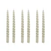 Mica Decorations Lot De 6 Bougies Longue Torsadées Vert Clair -Bougeoirs Soldes Magasin lot de 6 bougies longue torsadees vert clair