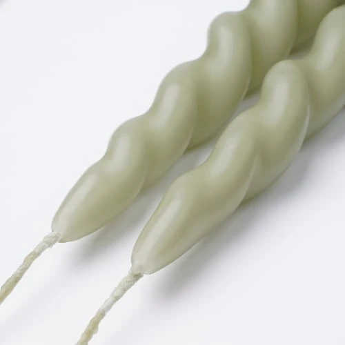 Mica Decorations Lot De 6 Bougies Longue Torsadées Vert Clair 5 Mica Decorations Lot De 6 Bougies Longue Torsadées Vert Clair – Image 3