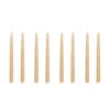 Mica Decorations Lot De 8 Bougies Longue Brun Clair -Bougeoirs Soldes Magasin lot de 8 bougies longue brun clair