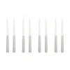 Mica Decorations Lot De 8 Bougies Longue Gris Clair -Bougeoirs Soldes Magasin lot de 8 bougies longue gris clair