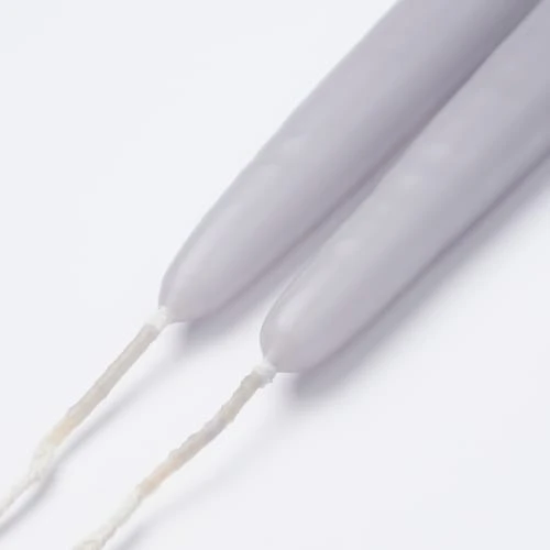 Mica Decorations Lot De 8 Bougies Longue Gris Clair 5 Mica Decorations Lot De 8 Bougies Longue Gris Clair – Image 3