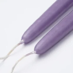 Mica Decorations Lot De 8 Bougies Longue Lilas -Bougeoirs Soldes Magasin lot de 8 bougies longue lilas 2