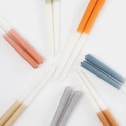 Mica Decorations Lot De 8 Bougies Longue Vert Clair -Bougeoirs Soldes Magasin lot de 8 bougies longue vert clair 3