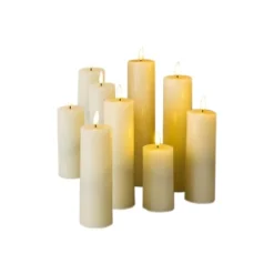 Mobili Rebecca Lot De 9 Bougies électriques à Flamme LED Paraffine Ivoire -Bougeoirs Soldes Magasin lot de 9 bougies electriques a flamme led paraffine ivoire 1