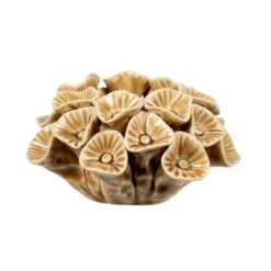 Maisons Du Monde Bougeoirs Lumignon En Grès Marron - Lot De 2