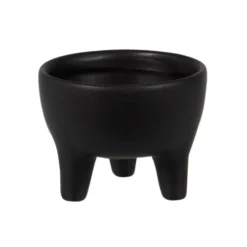 Maisons Du Monde Bougeoirs Photophore 3 Pieds En Grès Noir