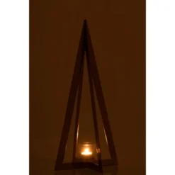 LANADECO Bougeoirs Photophore Acier Inoxydable Verre Or H55cm -Bougeoirs Soldes Magasin photophore acier inoxydable verre or h55cm 1