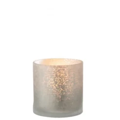 LANADECO Bougeoirs Photophore Cylindrique Verre Gris H15cm -Bougeoirs Soldes Magasin photophore cylindrique verre gris h15cm 1