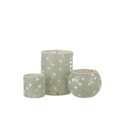 LANADECO Bougeoirs Photophore Droit Verre Gris/nacre H20,5cm -Bougeoirs Soldes Magasin photophore droit verre gris nacre h20 5cm 5